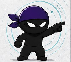 Ninja pointing to alert you